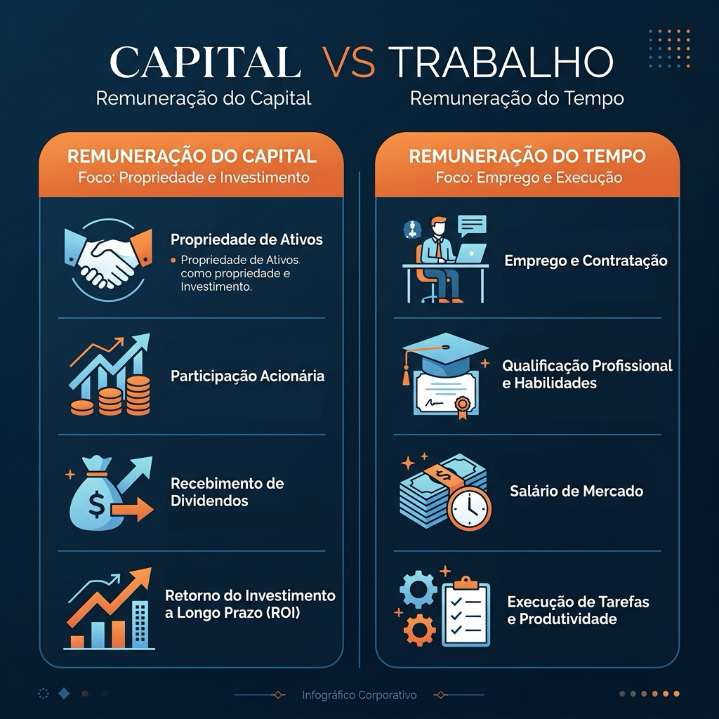 Diferenças entre remuneração de capital e de tempo